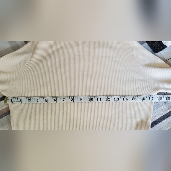 STYLE & CO PETITE CREAM RIBBED TURTLENECK SWEATER PXL - Picture 8 of 8